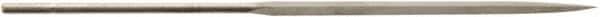 Value Collection - 5-1/2" Needle Precision Swiss Pattern Three Square File - 5/32" Width Diam, Round Handle - Exact Tool & Supply