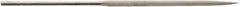 Value Collection - 5-1/2" Needle Precision Swiss Pattern Three Square File - 5/32" Width Diam, Round Handle - Exact Tool & Supply