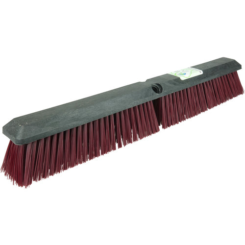 24″ Green Works Sweep, Coarse Maroon Fill with Foam Block - Exact Tool & Supply