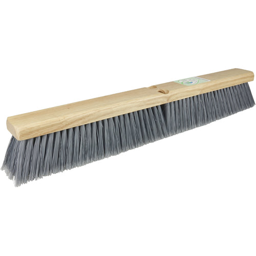 24″ Green Works Sweep, Fine Grey Fill with Rubberwood Block - Exact Tool & Supply
