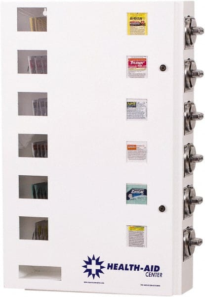 Synergy Management - Medical Vending Machines & Dispensers; Height (Inch): 29-1/2 ; Width (Inch): 20 ; Depth (Inch): 5-1/2 ; Number of Shelves: 6 ; Door Type: Manual Closing ; Shelf Type: Adjustable - Exact Tool & Supply