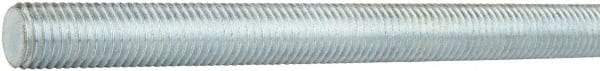 Value Collection - M8x1.25 UNC (Coarse), 2m Long, Medium Carbon Steel General Purpose Threaded Rod - Zinc-Plated Finish, Right Hand Thread - Exact Tool & Supply