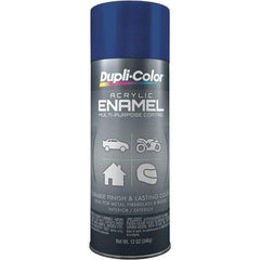 Dupli-Color - Royal Blue, Gloss, Acrylic Enamel Spray Paint - 12 to 14 Sq Ft per Can, 12 oz Container - Exact Tool & Supply
