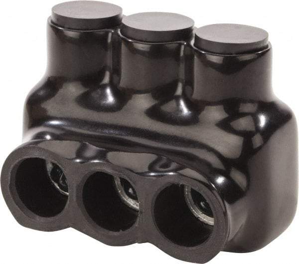 POLARIS nsi - 6 to 3/0 AWG, Class B & C Wire Compatible, Aluminum, Hex Split Bolt Connector - 2.63" OAL, 1.6" Base Width - Exact Tool & Supply