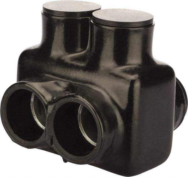 POLARIS nsi - Class B & C Wire Compatible, Aluminum, Hex Split Bolt Connector - 3.48" OAL, 3-1/2" Base Width - Exact Tool & Supply