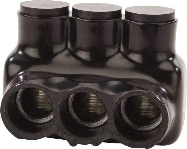 POLARIS nsi - 6 AWG, Class B & C Wire Compatible, Aluminum, Hex Split Bolt Connector - 3.52" OAL, 2.41" Base Width - Exact Tool & Supply