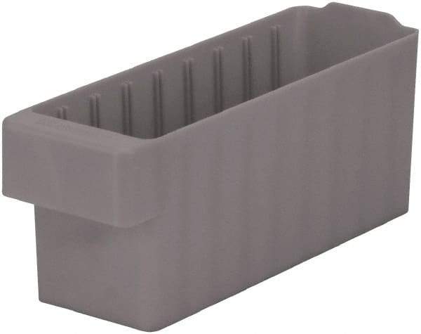 Akro-Mils - 15 Lb. Load Capacity, 11-5/8" Deep, Gray Polymer Drawer Bin - 4-5/8" High x 3-3/4" Wide x 11-5/8" Long - Exact Tool & Supply