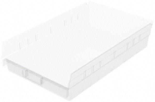 Akro-Mils - 292 Lb. Load Capacity, 17-7/8" Deep, Clear Hopper Shelf Bin - 4" High x 11-1/8" Wide x 17-7/8" Long - Exact Tool & Supply