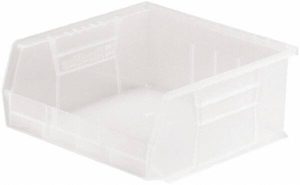 Akro-Mils - 50 Lb. Load Capacity, 10-7/8" Deep, Clear Polymer Hopper Stacking Bin - 5" High x 11" Wide x 10-7/8" Long - Exact Tool & Supply