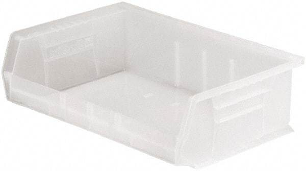 Akro-Mils - 60 Lb. Load Capacity, 10-7/8" Deep, Clear Polymer Hopper Stacking Bin - 5" High x 16-1/2" Wide x 10-7/8" Long - Exact Tool & Supply