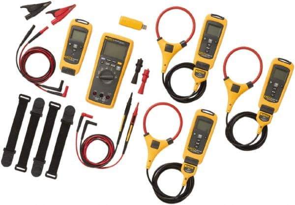 Fluke - 9 Piece, FC Series Wireless Multimeter Kit - 1,000 Volt Max, LCD Display - Exact Tool & Supply