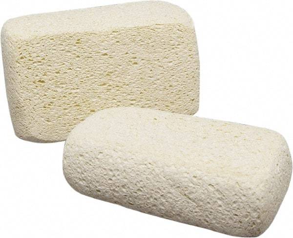 Ability One - 6-1/2" Long x 2.13" Wide x 1" Thick Scouring Sponge - Non-Abrasive, Tan - Exact Tool & Supply