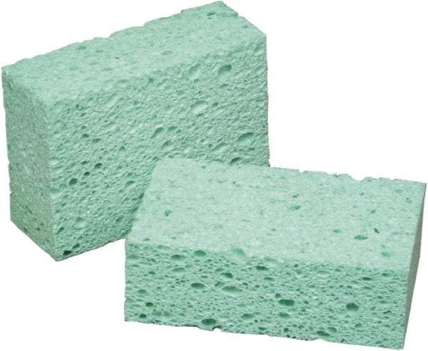 Ability One - 5-3/4" Long x 1-3/4" Wide x 1" Thick Scouring Sponge - Non-Abrasive, Green - Exact Tool & Supply