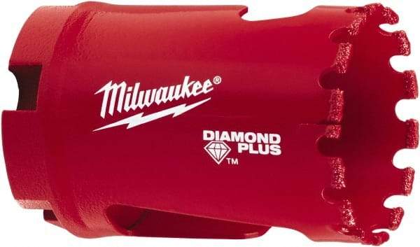 Milwaukee Tool - 1-3/8" Diam, 1-1/2" Cutting Depth, Hole Saw - Diamond Grit Saw, Continuous Edge - Exact Tool & Supply