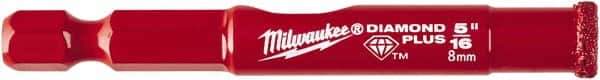 Milwaukee Tool - 5/16" Diam, 1-1/2" Cutting Depth, Hole Saw - Diamond Grit Saw, Continuous Edge - Exact Tool & Supply