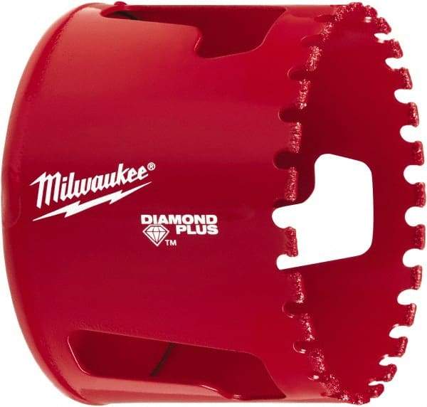 Milwaukee Tool - 2-1/2" Diam, 1-1/2" Cutting Depth, Hole Saw - Diamond Grit Saw, Continuous Edge - Exact Tool & Supply