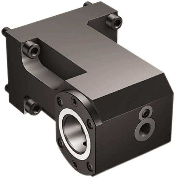 Sandvik Coromant - Right Hand Cut, C5 Modular Connection, Adapter/Mount Lathe Modular Clamping Unit - 50mm Square Shank Diam, 6.772" OAL, Through Coolant - Exact Tool & Supply
