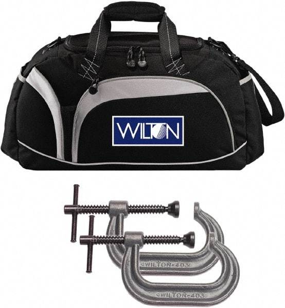 Wilton - Regular-Duty 3" Max Opening, 2-1/2" Throat Depth, Forged Steel Standard C-Clamp - 3,500 Lb Capacity, 0" Min Opening, Deep Throat - Exact Tool & Supply