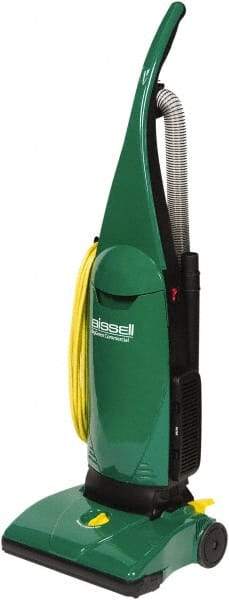 Bissell - Single Motor Upright Vacuum Cleaner - 13" Cleaning Width, 10" Amps, Straight Handle, Green - Exact Tool & Supply
