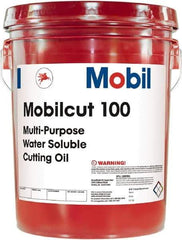 Mobil - Mobilcut, 5 Gal Pail Cutting Fluid - Water Soluble - Exact Tool & Supply