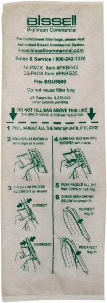 Bissell - Micro Lined Filter Bag - For BGU5500 - Exact Tool & Supply