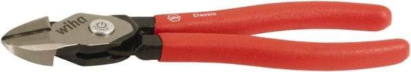 Wiha - 8" OAL, 0.138" Capacity, Cutting Pliers - Soft Grip Handle - Exact Tool & Supply