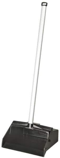 Ability One - Dust Pans & Scoops - LOBBY DUST PAN PLAS HOP W/ALUM HNDL - Exact Tool & Supply