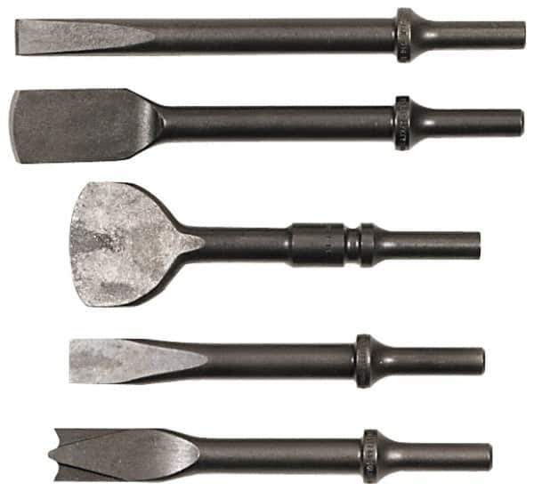 Chicago Pneumatic - 7" OAL, Scaling Chisel - Round Shank, Alloy Steel - Exact Tool & Supply