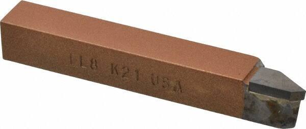 Made in USA - 1/2 x 1/2" Shank, Offset Threading Single Point Tool Bit - EL-8, Grade K21 - Exact Tool & Supply