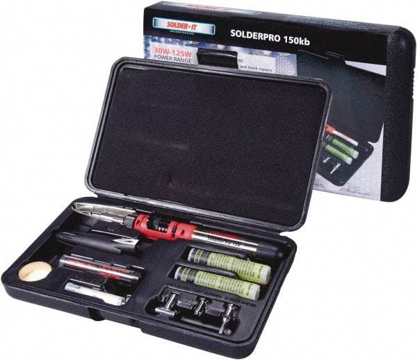 Solder-It - Butane Soldering Kit - Includes Conical Tip, Heat Blower, Heat Reflector, Spare Orifice - Exact Tool & Supply