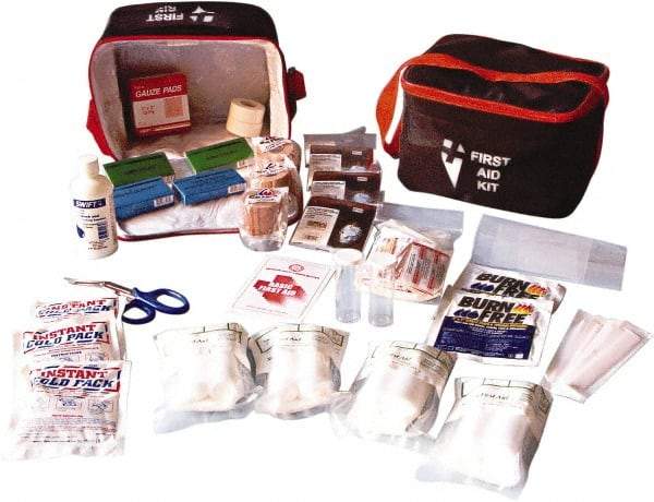 Ability One - 81 Piece, 8 Person, Burn Aid First Aid Kit - Nylon Bag - Exact Tool & Supply