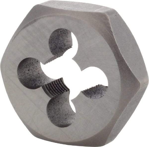 Union Butterfield - 1/8-27 NPT, 1-1/16" Hex, Right Hand, Hex Rethreading Die - 3/8" Thick, Adjustable, Chromium Steel - Exact Tool & Supply