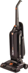 Hoover - Single Motor Lightweight Upright Vacuum Cleaner - 13-1/2" Cleaning Width, 12" Amps, Comfort Hand Grip, Black & Orange - Exact Tool & Supply