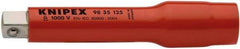 Knipex - 3/8" Drive Insulated Socket Extension - 5" OAL - Exact Tool & Supply