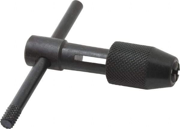 Cle-Line - 1/16 to 1/4" Tap Capacity, T Handle Tap Wrench - 2-3/4" Overall Length - Exact Tool & Supply