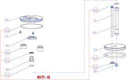 RivetKing - 3 to 6" Seal Kit for Rivet Tool - Includes O-Rings, Buffer, Seal Ring, Piston Ring - Exact Tool & Supply