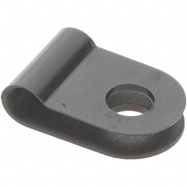 Value Collection - 1/8" Bundle Diam, 0.167" Hole, Nylon Clamp - Black - Exact Tool & Supply
