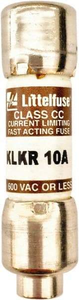 Value Collection - 600 VAC, 10 Amp, Fast-Acting Semiconductor/High Speed Fuse - 1-1/2" OAL, 200 (RMS Symmetrical) kA Rating, 13/32" Diam - Exact Tool & Supply