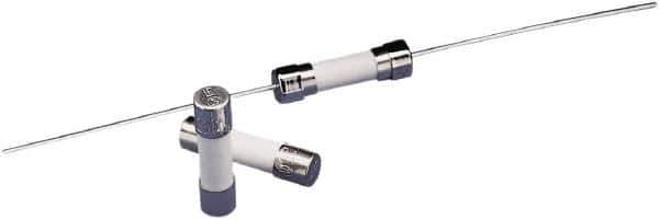 Value Collection - 250 VAC, 2.5 Amp, Fast-Acting Miniature Glass/Ceramic Fuse - Fuse Holder Mount, 20mm OAL, 5mm Diam - Exact Tool & Supply