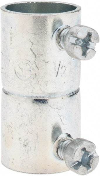 Value Collection - 1/2" Trade, Steel Set Screw EMT Conduit Coupling - Exact Tool & Supply