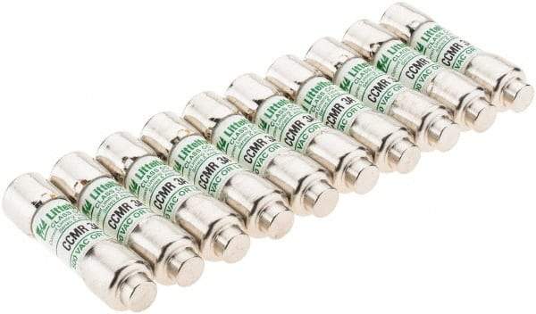 Value Collection - 300 VDC, 600 VAC, 3 Amp, Time Delay General Purpose Fuse - 300 at AC kA Rating - Exact Tool & Supply