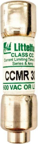 Value Collection - 500 VDC, 600 VAC, 30 Amp, Time Delay General Purpose Fuse - 300 at AC kA Rating - Exact Tool & Supply