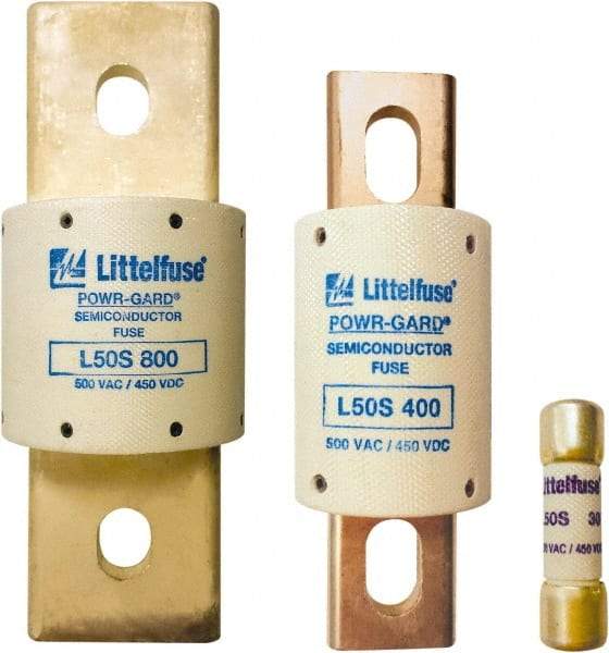 Value Collection - 450 VDC, 500 VAC, 40 Amp, Fast-Acting Semiconductor/High Speed Fuse - Bolt-on Mount, 3-3/16" OAL, 20 at DC, 200 at AC kA Rating, 13/16" Diam - Exact Tool & Supply