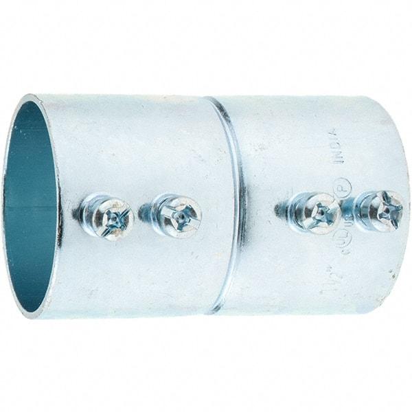 Value Collection - 1-1/2" Trade, Steel Set Screw EMT Conduit Coupling - Exact Tool & Supply