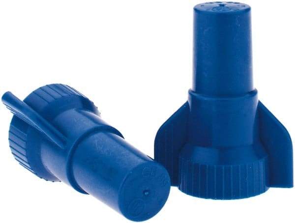 Value Collection - 16 to 14 AWG, 300 & 600 Volt, Wing Twist on Wire Connector - Blue, 221°F - Exact Tool & Supply