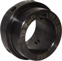 TB Wood's - 3-3/8" Bore, 7/8" x 3/8" Keyway Width x Depth, 8-1/8" Hub, WE50 Flexible Coupling Shaft Hub - 8-1/8" OD, 2-3/4" OAL, Steel, Type BTS - Exact Tool & Supply