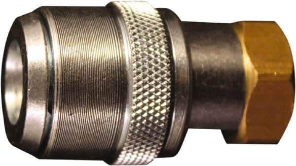 Milton - 150 Max psi Closed Check Steel Air Chuck - Straight Grip Chuck, 1/4 FNPT - Exact Tool & Supply