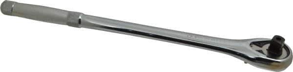 Proto - 1/2" Drive Pear Head Quick-Release Ratchet - Chrome Finish, 15" OAL, 45 Gear Teeth, Standard Head - Exact Tool & Supply