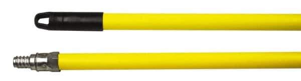 Weiler - 60 x 15/16" Metal Squeegee Handle - Threaded Connection, Yellow - Exact Tool & Supply