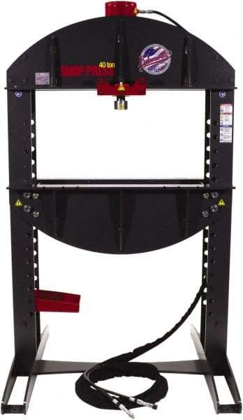 Edwards Manufacturing - 40 Ton Hydraulic Shop Press - 12-1/4" Stroke, 5 hp - Exact Tool & Supply